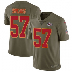 Nike Chiefs #57 Breeland Speaks Olive Mens Stitched NFL Limited 2017 Salute To Service Jersey