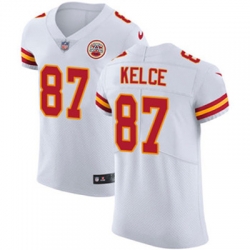 Nike Chiefs #87 Travis Kelce White Mens Stitched NFL Vapor Untouchable Elite Jersey