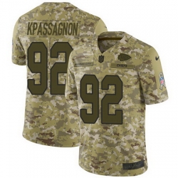 Nike Chiefs #92 Tanoh Kpassagnon Camo Mens Stitched NFL Limited 2018 Salute To Service Jersey