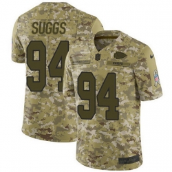 Nike Chiefs 94 Terrell Suggs Camo Men Stitched NFL Limited 2018 Salute To Service Jersey