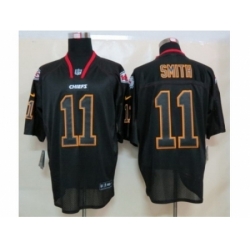 Nike Kansas City Chiefs 11 Alex Smith Black Elite Lights Out NFL Jersey