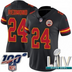 2020 Super Bowl LIV Women Nike Kansas City Chiefs #24 Will Redmond Limited Black Rush Vapor Untouchable NFL Jersey