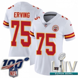 2020 Super Bowl LIV Women Nike Kansas City Chiefs #75 Cameron Erving White Vapor Untouchable Limited Player NFL Jersey