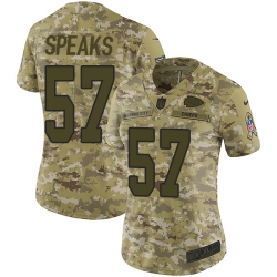 Nike Chiefs #57 Breeland Speaks Camo Women Stitched NFL Limited 2018 Salute to Service Jersey