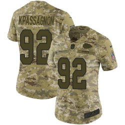 Nike Chiefs #92 Tanoh Kpassagnon Camo Women Stitched NFL Limited 2018 Salute to Service Jersey