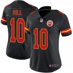 Womens Nike Kansas City Chiefs 10 Tyreek Hill Limited Black Rush Vapor Untouchable NFL Jersey