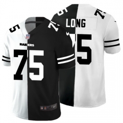 Las Vegas Raiders 75 Howie Long Men Black V White Peace Split Nike Vapor Untouchable Limited NFL Jersey