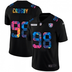 Las Vegas Raiders 98 Maxx Crosby Men Nike Multi Color Black 2020 NFL Crucial Catch Vapor Untouchable Limited Jersey