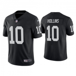 Men Las Vegas Raiders 10 Mack Hollins Black Vapor Untouchable Limited Stitched Jersey