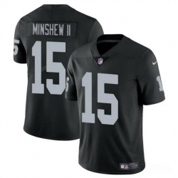 Men Las Vegas Raiders 15 Gardner Minshew II Black Vapor Stitched Football Jersey