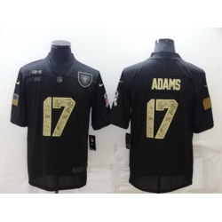 Men Las Vegas Raiders 17 Davante Adams Black Camo Salute To Service Limited Stitched jersey