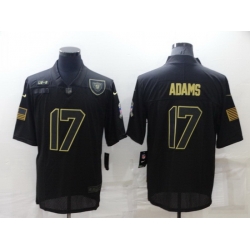 Men Las Vegas Raiders 17 Davante Adams Black Salute To Service Limited Stitched jersey