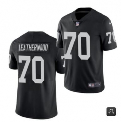 Men Las Vegas Raiders #70 Alex Leatherwood 2021 NFL Draft Black Vapor Untouchable Limited Stitched Jersey