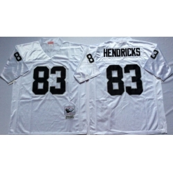 Men Las Vegas Raiders 83 Ted Hendricks White M&N Throwback Jersey