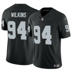 Men Las Vegas Raiders 94 Christian Wilkins Black 2024 F U S E Vapor Stitched Football Jersey