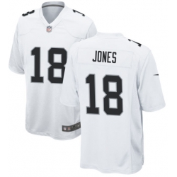 Men Las Vegas Raiders Jack Jones #18 White F U S E Stitched Jersey