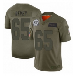 Men Oakland Raiders 65 Jordan Devey Limited Camo 2019 Salute to Service Football Jersey