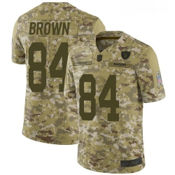 Mens Antonio Brown Limited Camo Jersey Oakland Raiders Football 84 Jersey 2018 Salute to Service Jersey