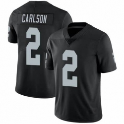 Men's Las Vegas Raiders #2 Daniel Carlson Team Black Color Vapor Limited Jersey