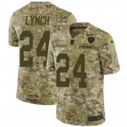 Mens Nike Oakland Raiders 24 Marshawn Lynch Limited Camo 2018 Salute to Service NFL Jersey