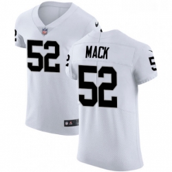 Mens Nike Oakland Raiders 52 Khalil Mack White Vapor Untouchable Elite Player NFL Jersey