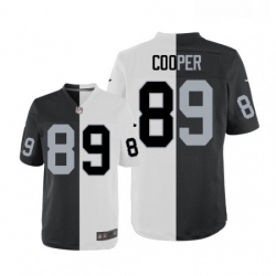 Mens Nike Oakland Raiders 89 Amari Cooper Elite BlackWhite Split Fashion NFL Jersey