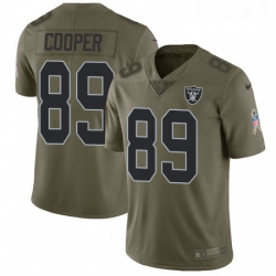 Mens Nike Oakland Raiders 89 Amari Cooper Limited Olive 2017 Salute to Service NFL Jersey