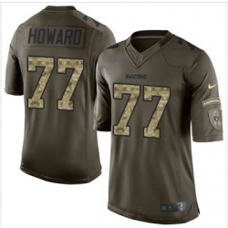 Nike Oakland Raiders #77 Austin Howard Green Men 27s Stitched NFL Limited Salute to Service Jersey