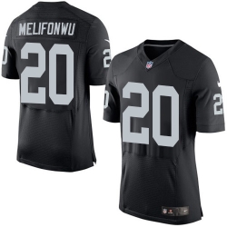 Nike Raiders #20 Obi Melifonwu Black Team Color Mens Stitched NFL New Elite Jersey