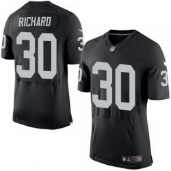 Nike Raiders #30 Jalen Richard Black Team Color Mens Stitched NFL New Elite Jersey