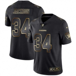 Nike Raiders 34 Bo Jackson Black Gold Vapor Untouchable Limited Jersey