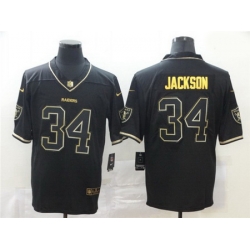 Nike Raiders 34 Bo Jackson Black Gold Vapor Untouchable Limited Jersey