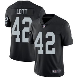 Nike Raiders #42 Ronnie Lott Black Team Color Mens Stitched NFL Vapor Untouchable Limited Jersey