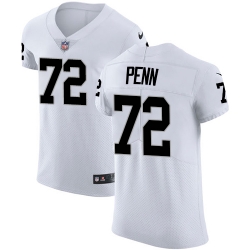 Nike Raiders #72 Donald Penn White Mens Stitched NFL Vapor Untouchable Elite Jersey 0