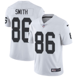 Nike Raiders #86 Lee Smith White Mens Stitched NFL Vapor Untouchable Limited Jersey