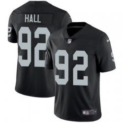 Nike Raiders #92 P J Hall Black Team Color Mens Stitched NFL Vapor Untouchable Limited Jersey