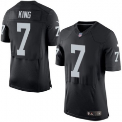 Oakland Raiders #7 Marquette King Mens Black Elite Jersey