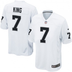 Oakland Raiders #7 Marquette King Mens White Elite Jersey