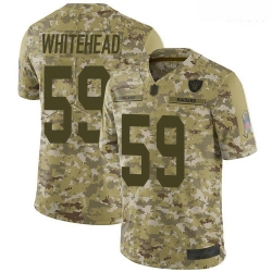 Raiders 59 Tahir Whitehead Camo Men Stitched Football Limited 2018 Salute To Service Jersey