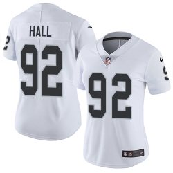 Nike Raiders #92 P J Hall White Womens Stitched NFL Vapor Untouchable Limited Jersey