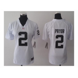 Nike Women Jerseys Oakland Raiders #2 Pryor White Color