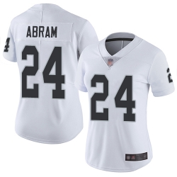 Raiders 24 Johnathan Abram White Women Stitched Football Vapor Untouchable Limited Jersey