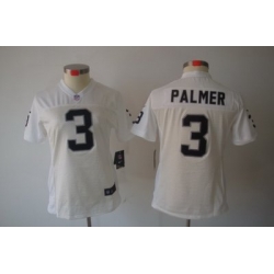 Women Nike Oakland Raiders 3# Palmer White[Women Limited Jerseys]