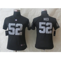 Women Nike Oakland Raiders #52 Mack Black Jerseys