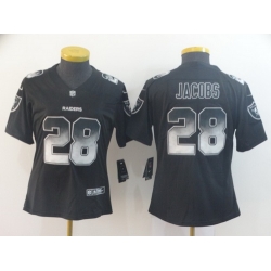 Women Nike Raiders 28 Josh Jacobs Black Arch Smoke Vapor Untouchable Limited Jersey