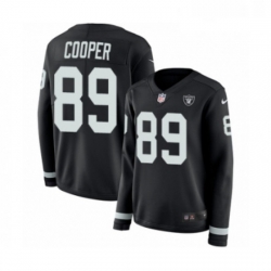 Womens Nike Oakland Raiders 89 Amari Cooper Limited Black Therma Long Sleeve NFL Jersey