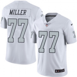 Nike Raiders #77 Kolton Miller White Youth Stitched NFL Limited Rush Jersey