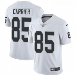 Youth Nike Oakland Raiders 85 Derek Carrier White Vapor Untouchable Elite Player NFL Jersey