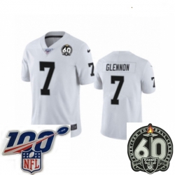 Youth Oakland Raiders #7 Mike Glennon White 60th Anniversary Vapor Untouchable Limited Player 100th Season Football Jersey