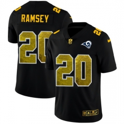 Los Angeles Rams 20 Jalen Los Angeles Ramsey Men Black Nike Golden Sequin Vapor Limited NFL Jersey